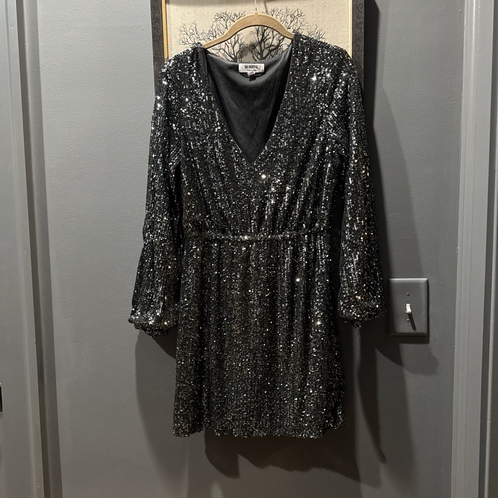 BB Dakota Black Sequin Dress